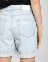 Pantaloni scurți denim - Mom Fit - Albastru deschis