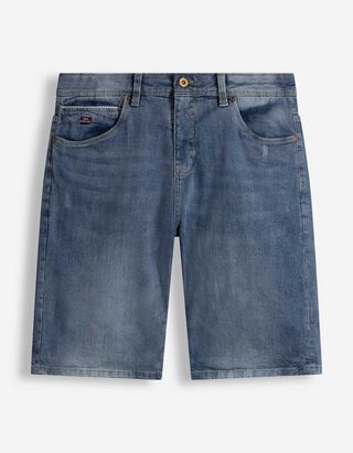 Dž&iacute;nov&eacute; &scaron;ortky - tmavě modr&yacute; denim - Světle modr&aacute;