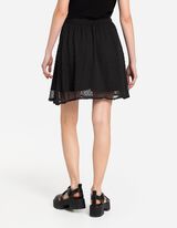 A-vonal&uacute; szoknya - Sifon - fekete