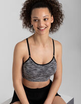 Podprsenkový top - Melírovaný - seda