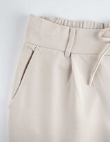 Pantaloni - Talie regular - Bej