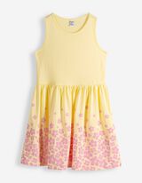 Kleid - Print - hellgelb