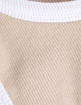 Top - Žebrová struktura - béžová