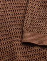 Strickpullover - Baumwoll-Mix - braun