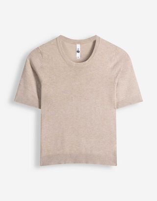 Pullover - Kurze &Auml;rmel - Beige