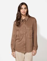 švarkas -marškiniai - Dirbtinė zomša - rudas