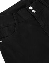 Pantaloni capri - Denim colorato - nero