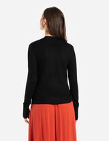 Pleteni kardigan - LENZING&trade; ECOVERO&trade; - crno