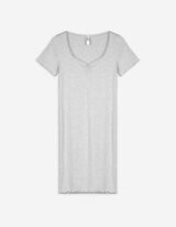T-shirt jurk - Aansluitend - grijs