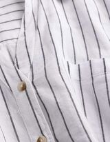 Hemdbluse - Streifen - wei&szlig;