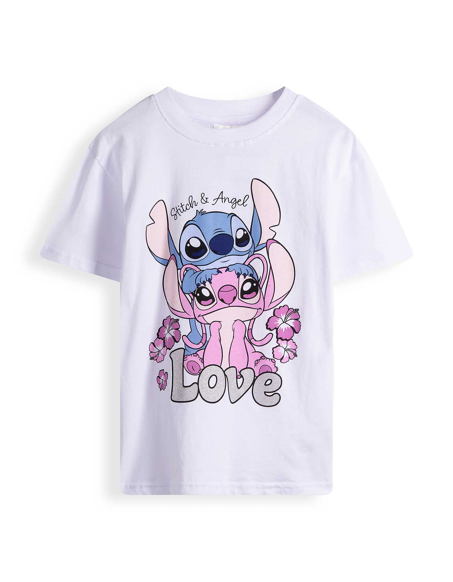 Set aus T-Shirt und Hose - Lilo & Stitch - Wei&szlig;