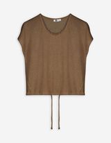 Strickshirt - Viskose-Mix - braun