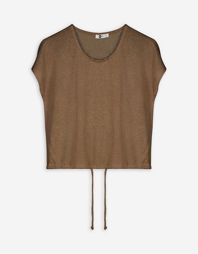 Strickshirt - Viskose-Mix - braun