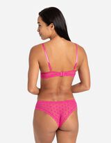 Push-up nedrček - S čipko - pink