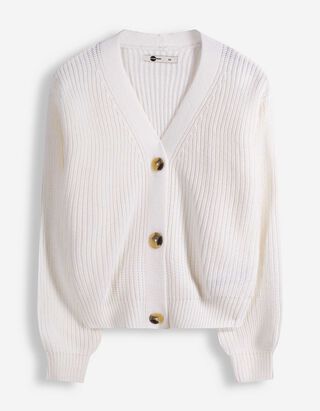 Strickjacke - Strick - wei&szlig;