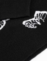 Pulover - Vzorec po celotnem oblačilu - crna