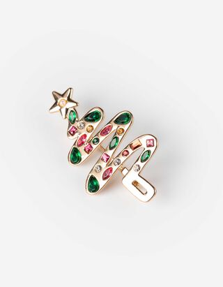 Brosche  - Christmas - goldfarben