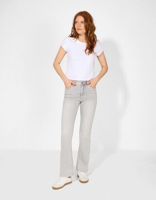 Jeans hlače - Kroj Bootcut Fit - siva