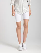 Kolesarske hlače - Me&scaron;anica bombaža - belo