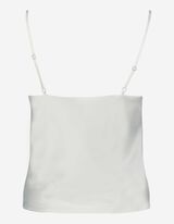 Topp - langev kaelus - valge