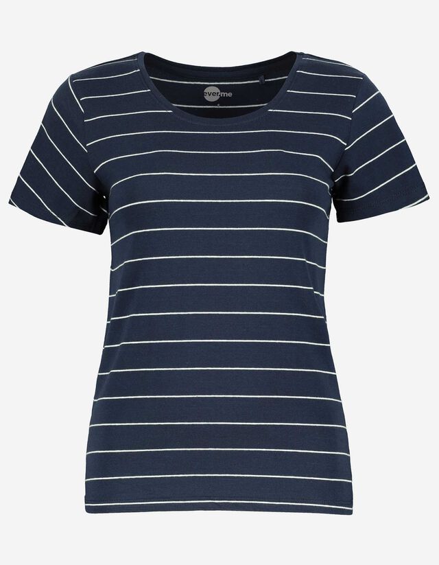 Tricou - Bluză în dungi - Albastru inchis
