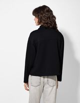 Sweatjacke - Modal-Anteil - schwarz