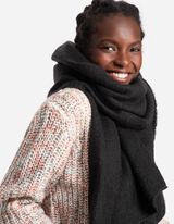 Sjaal - Wol look - zwart
