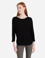 Pulover de tricot - Mâneci supradimensionate - Negru