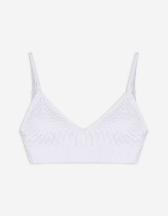 Bustier - Geribd - wit