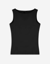 Top - Boothals - zwart