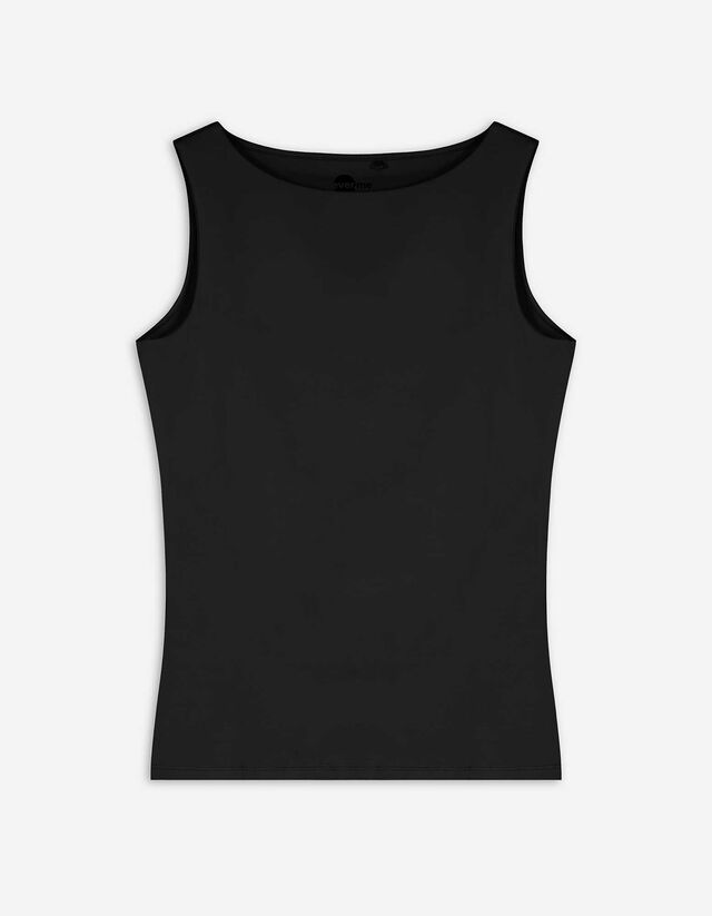 Top - Boothals - zwart