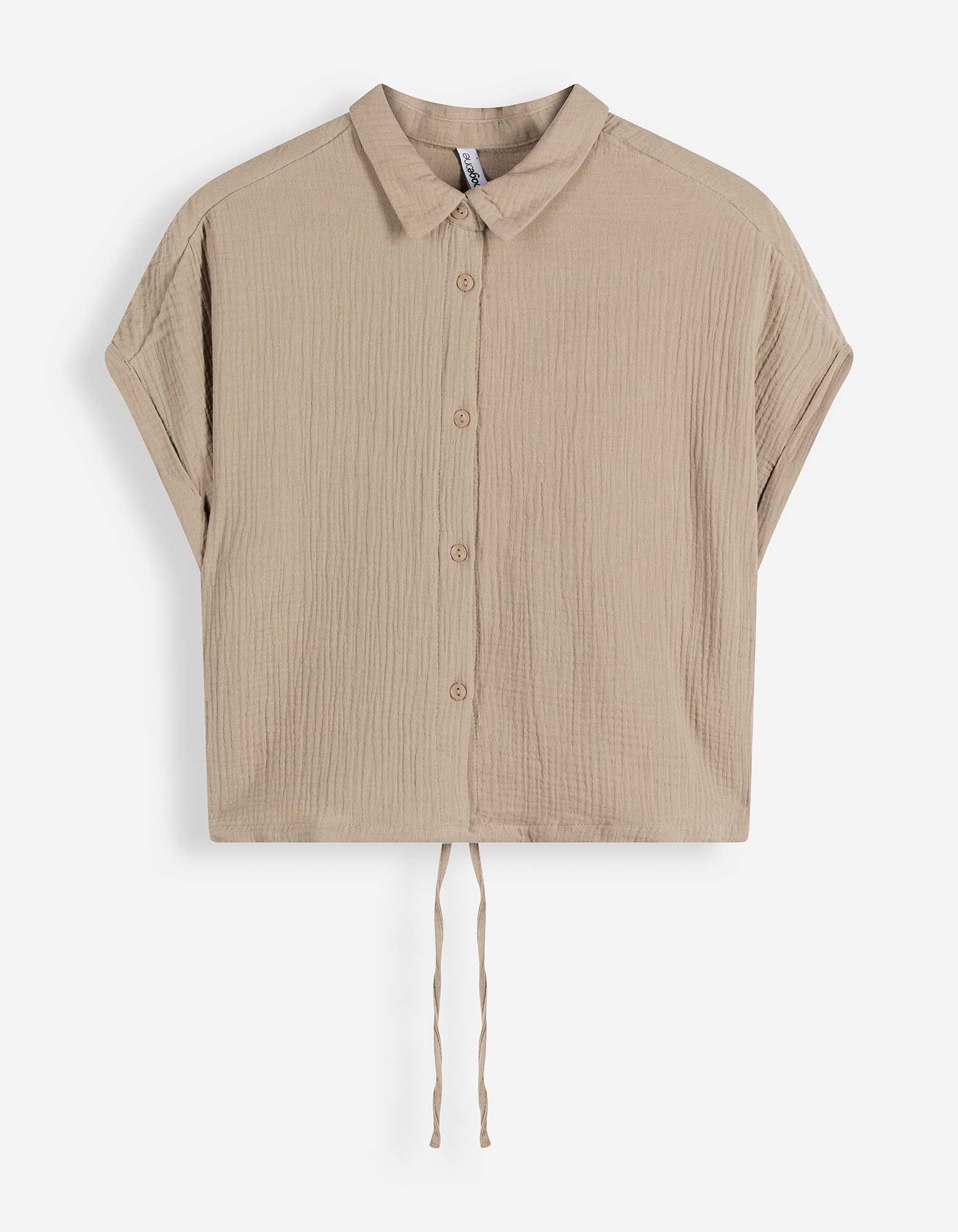 Chemise - Mousseline - Brun