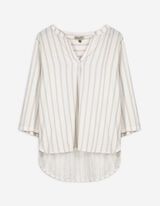Bluse - Streifen - beige