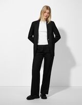 &Uuml;likonna jakk - viskoosi sisaldusega - must