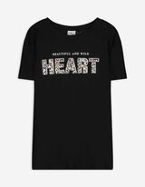 T-shirt - nadruk - czarny