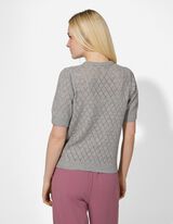 Pullover - Kurze &Auml;rmel - grau