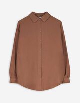 Bluse - Musselin - braun