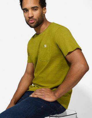 T-Shirt - Brusttasche - gr&uuml;n