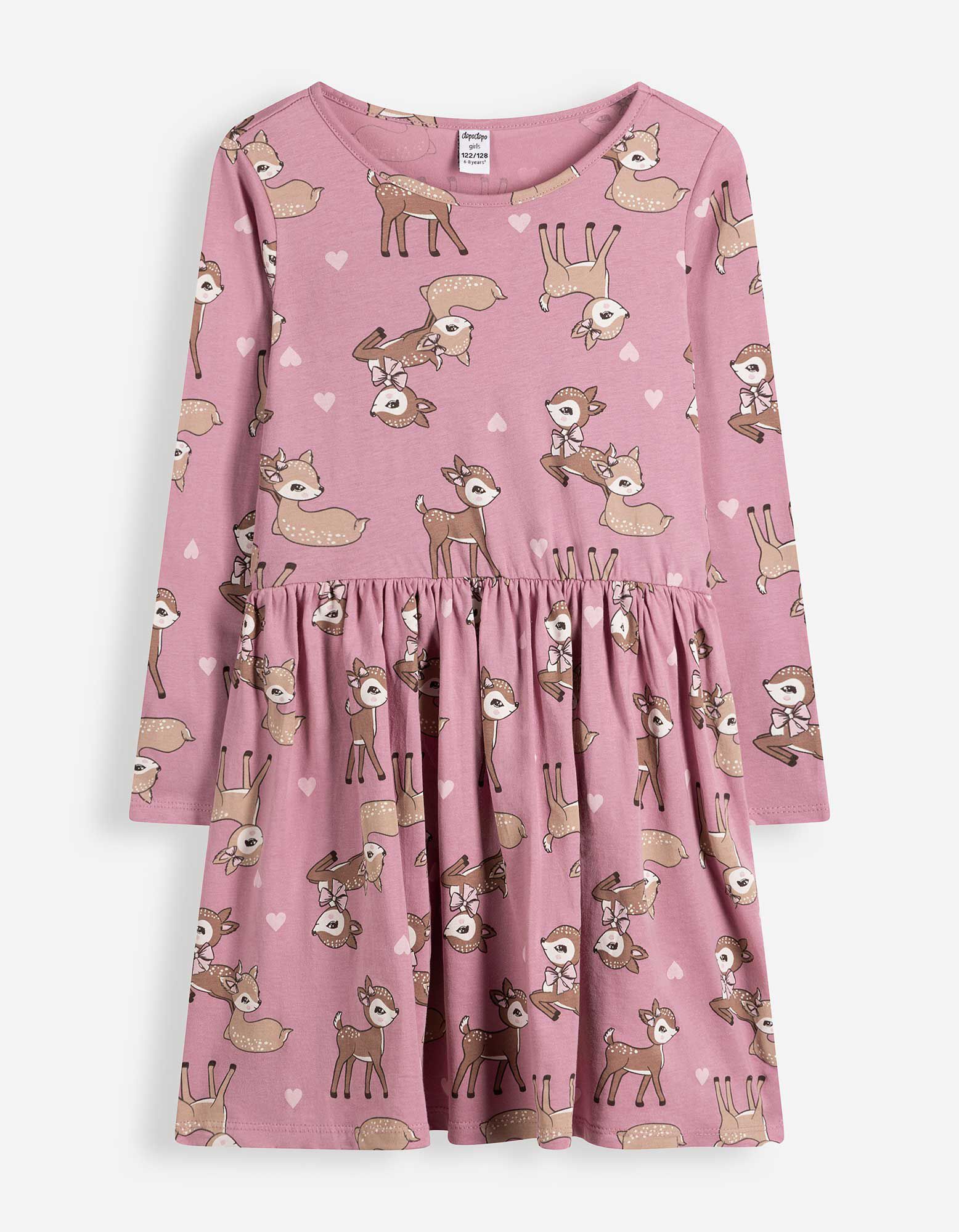Kleid - Allover-Print - Lila