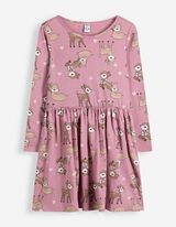 Kleid - Allover-Print - Lila