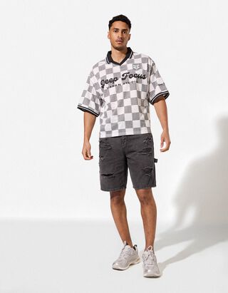 Shorts - Acid-Washed - Grau