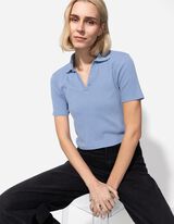 Polo - Col de chemise - Bleu clair