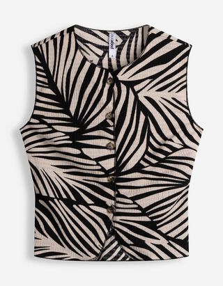 Top - Allover-Print - Beige