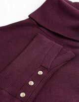 Strickpullover - Rollkragen - Lila