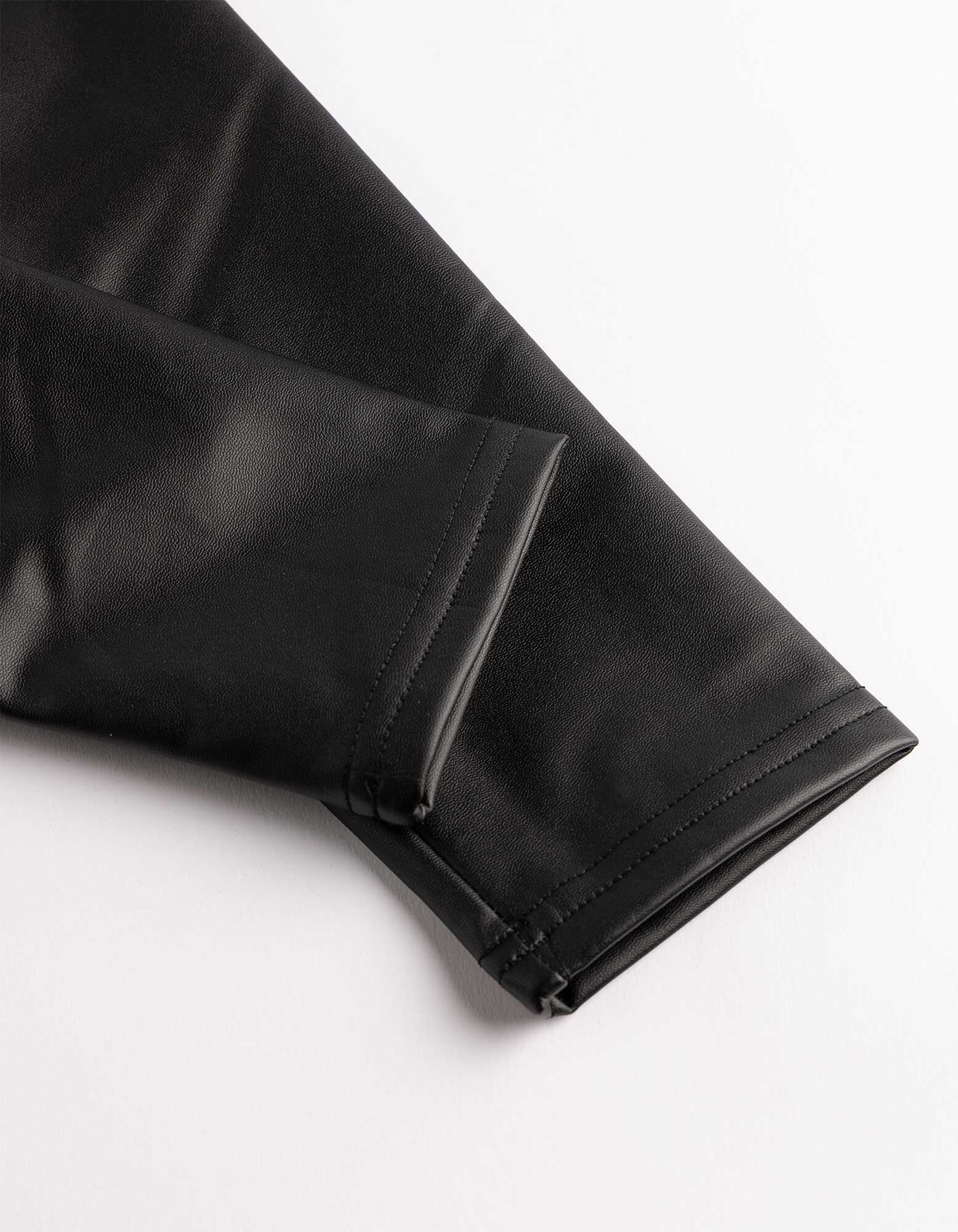 Leggings - Lederoptik - Schwarz