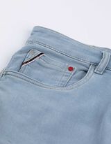 Denim short - Vaste pijpomslag - lichtblauw