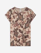 T-Shirt - Allover-Muster - beige