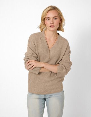 Pullover - Oversized Fit - Beige