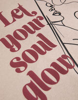 Felpa con cappuccio - Impronta sul retro - beige