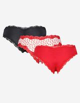 Brazilske tange - 3 u pakovanju - tamno-siva